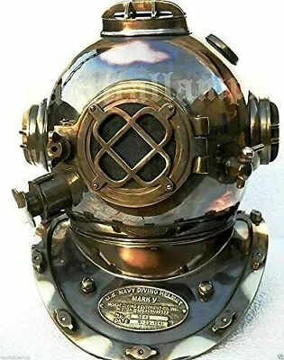 Vintage Diving Helmet Antique Scuba U.S Navy Mark V Scuba Divers Helmet Gift F • $191.36