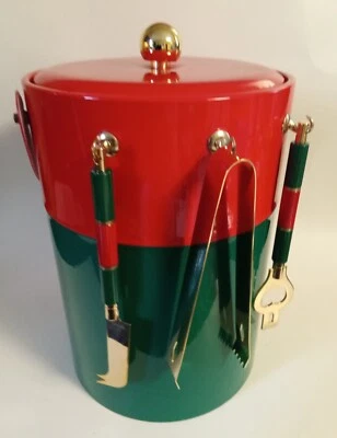 $48 • Buy Georges Briard Vintage Mid Century Ice Bucket With Tools BOX RARE *NOS* 
