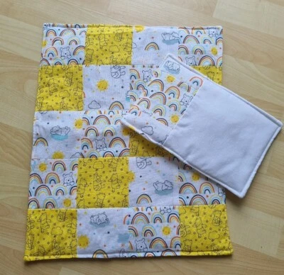 £8.99 • Buy 2 Piece Winnie The Pooh DOLLS BEDDING/PRAM SET Quilt & Pillow (6)