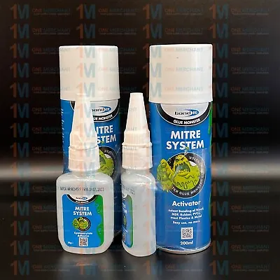 Bond IT Mitre Mate Kit Adhesive 200ml Aerosol & 50g Plastic Bottle Clear • £7.29