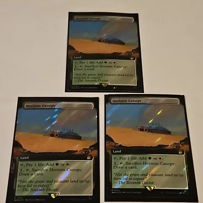 MTG Horizon Canopy X3 (1094) Doctor Who Extended Art Surge Foil Rares • $13