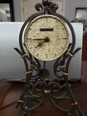 Vintage Howard Miller Vercelli Mantel Mantle Clock Aged Iron - • $45