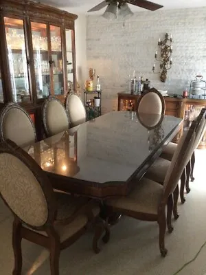 AICO Michael Amini LA FRANCAISE Dining Table 8 Chairs Buffet Hutch High Quality • $8500