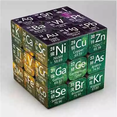 3X3X3 Magic Puzzle Rubik's Cube Math Chemical Elements Educational Fidget Toy • $8.90
