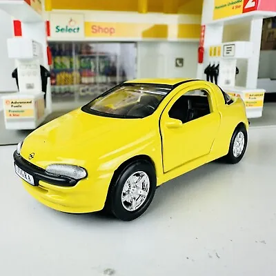 Tins Toys 1:38 Vauxhall Opel Tigra Diecast & Plastic Car Model In Yellow • £13.95