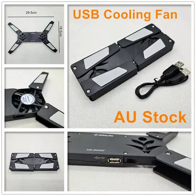 Laptop PC USB Cooling Fan Cooler Pad Stand Base Cradle Notebook Computer Netbook • $14.95