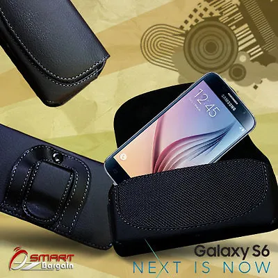 Side Leather Holster Pouch Case Cover For Samsung Galaxy Note 4 3 EdgeBelt Clip • $5.99