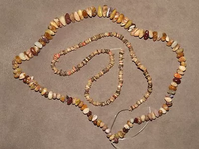 16 Inch Strand Natural Jasper Nugget Beads & 16 Inch Strand Abalone Shell Beads • $25