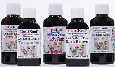 Classikool 30ml Gel Food Colouring Sets: Decorate Baked Cakes For Themed Parties • £6.99