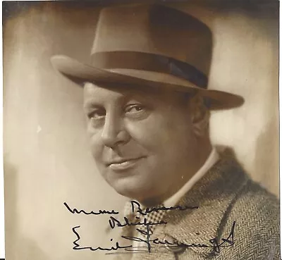 EMIL JANNINGS—SIGNED PHOTO—Won 1st Oscar—Lubitsch—MURNAU—Blue Angel-Dietrich • $193.21