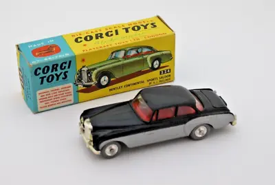 Corgi Car Toys Bentley Continental Sports Saloon Model 224 Original Box Mulliner • $129.95