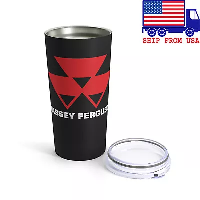 Massey Ferguson Tractor20oz Stainless Steel Tumbler Cup Mug Black • $36.99