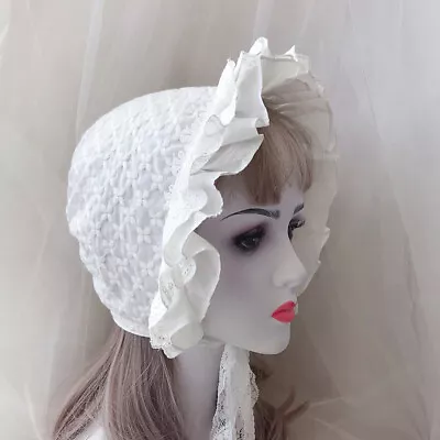 Retro Lolita Lady's Cap Maid Bonnet Victorian Cap Cosplay Headwear Rococo • $19.99