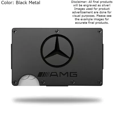 Custom  MERCEDES-AMG  Car Brand Laser Engraved Wallet - Pick A Wallet Color • $22