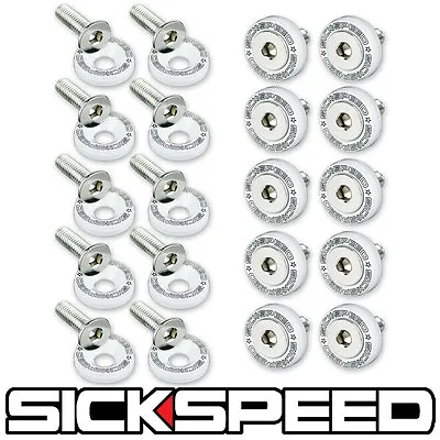 White 40 Pc Billet Aluminum Fender/bumper Washer/bolt Engine Bay Dress Up P1 • $39.88