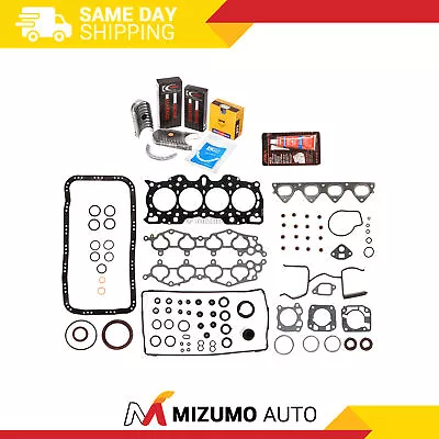 Full Gasket Set Bearings Rings Fit 90-01 Acura Integra B18A1 B18B1 • $149.95