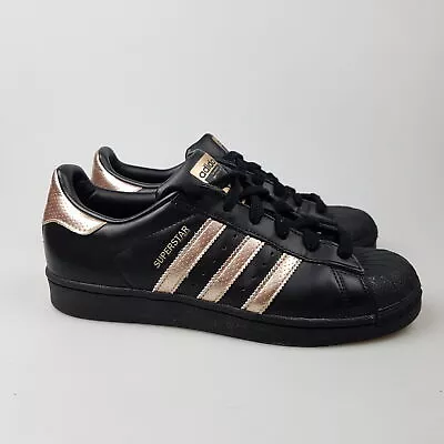 $67.49 • Buy Women's ADIDAS 'Superstar' Sz 6.5 US Shoes Black Leather | 3+ Extra 10% Off