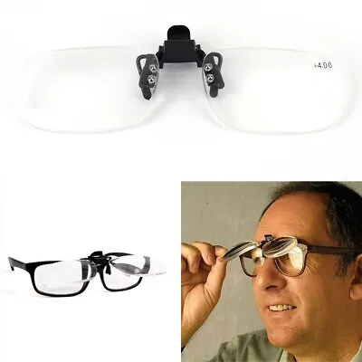 +2.0 +3.0 +4.0 Clip On Flip Up Magnifying Reading Glasses Magnifiers Lenses UK • £6.69