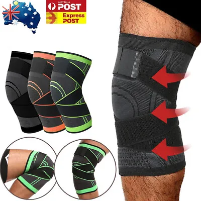 3D Weaving Knee Brace Breathable Sleeve Support Gym Jogging Sports Joint Pain • $6.99