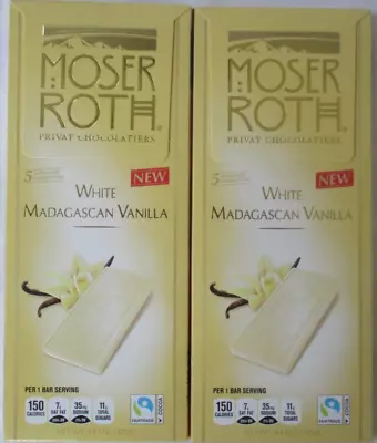 2 Moser Roth Madagascan Vanilla White Chocolate 4.4-oz Pack • $8.99