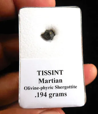 Rare .194 G - TISSINT MARS METEORITE - 2011 Witnessed Fall - Shergottite W/crust • $408