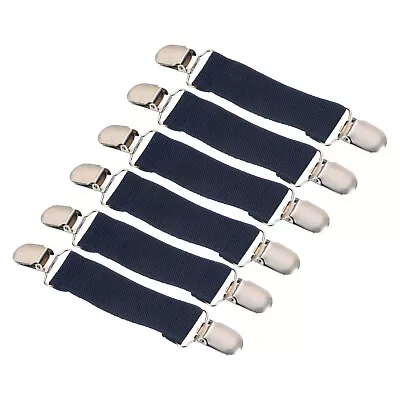 Mitten Clips 6Pcs Elastic Glove Buckle Clip With Double Metal Clamp Dark Blue • $11.39