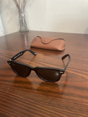 $70 • Buy Ray-Ban Blaze Wayfarer Unisex Sunglasses - Black Frame With Green Classic Lenses