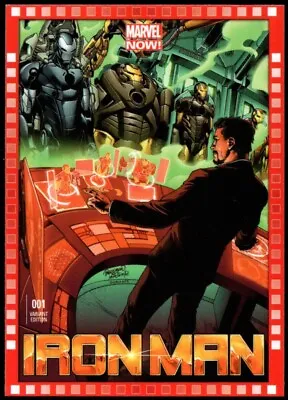 2013 UD Marvel Now!  CUTTING EDGE VARIANT COVER  Card #109-HA...IRON MAN #1 • $4