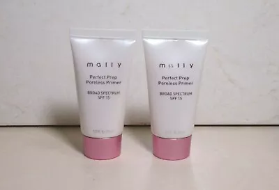 Mally Perfect Prep Poreless Primer Spf 15 1 Oz ~ 2 Piece Lot ~ Nwob • $20