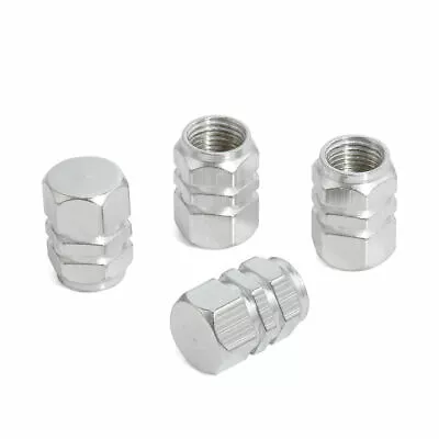 (4) Metal Chrome Tire/Wheel Air Pressure Stem Valve Caps For Car-Truck-Hot Rod • $7.89