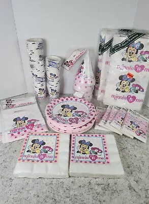 Minnie Mouse Party Supplies Table Cover Hat Napkin Plate Bag Cup Invites Vintage • $99.99