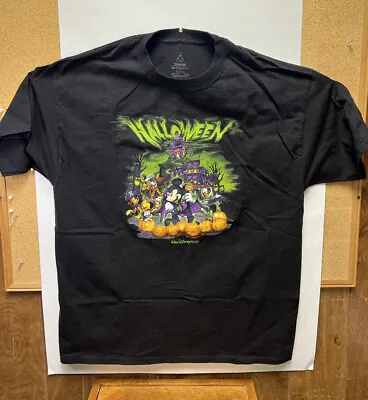 $25 • Buy Walt Disney World Halloween Tee Shirt Black XXL Mickey Haunted Mansion Figaro