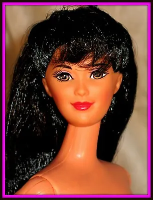 Barbie Nude Chinese Long Black Hair Lea Face Sculpt Brown Eyes • $49.75