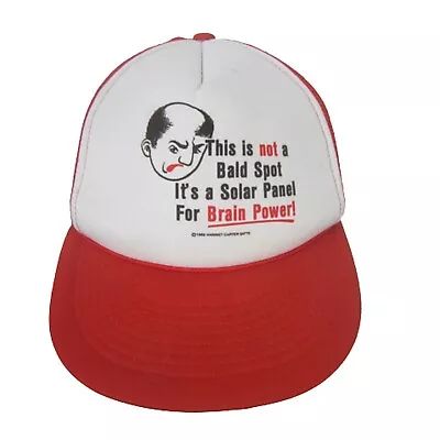 Harriet Carter Gifts Ball Cap Trucker Hat Funny Bald Man Solar Panel Brain VTG • $14.39