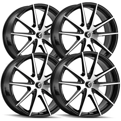 (Set-4) Kraze KR193 Turismo 18x8 5x120 +40mm Black/Machined Wheels Rims 18  Inch • $679.96