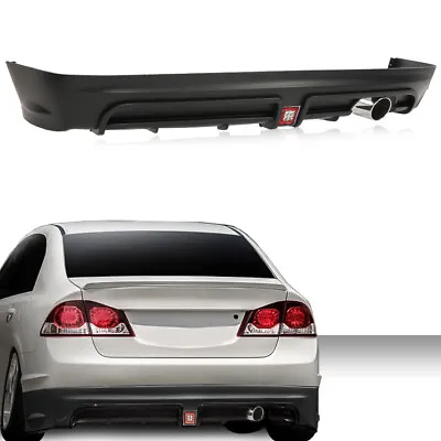 Fit For 2006-2011 Honda Civic 4dr Air Dam Chin Diffuser Mugen Rear Bumper Lip • $215.81