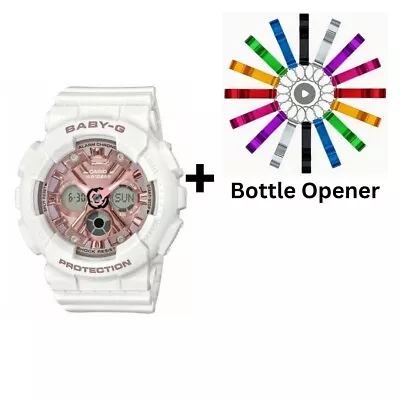 Casio Baby-G Matte White/Pink Analogue/Digital Watch BA130-7A1 BA-130-7A1 Bot... • $170.99