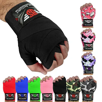 Boxing Hand Wraps 180  Wrist Bandages Fist Inner Gloves MMAUFC Muay Thai PAIR • $9.89