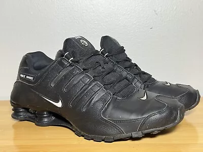 Size 11 - Nike Shox NZ EU Black White Leather 501524-091 Men's Retro Running Air • $149.92