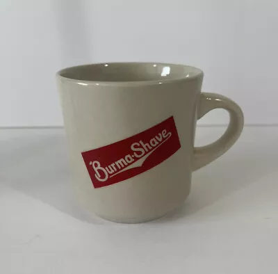 Vintage Burma Shave Ceramic Barber Shave Mug Red Graphic Coffee Mug Restaurant • $16.18