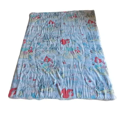 Vintage 90s Disney The Little Mermaid Twin Bed Comforter 84X60 • $48.99