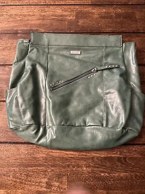 Miche Prima Shell Leah Teal Green Faux Leather Silver Tone Details Purse Handbag • $16.99