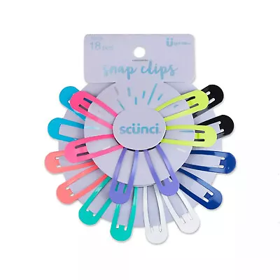 Scunci Hair Tween Snap Clips Assorted Colors 18-Pack • $6.99