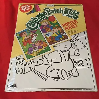CABBAGE PATCH KIDS Poster Pen Set NEW 1991 NEW IN ORIGINAL PACKAGING  • $17.49