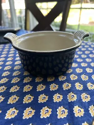 Vintage Le Creuset France Black Enameled Cast Iron Dutch Oven Pot #14 1 Quart • $35