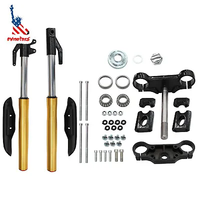 630mm Front Forks Triple Clamp For Dirt Bike E Bike Monkey Razor MX650 CRF50 • $170.25