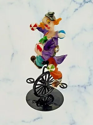 K's Collection Clown On Unicycle Multi-color Figurine 5.75  Tall • $14.99