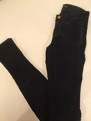 J BRAND Corduroy STACKED SUPER SKINNY Pants Darkest Gray/Black SIZE 23 NEW • $12.99