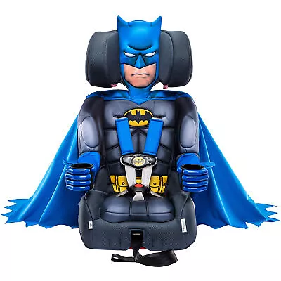 KidsEmbrace DC Comics Batman Combination 5 Point Harness Booster Car Seat Blue • $133.99