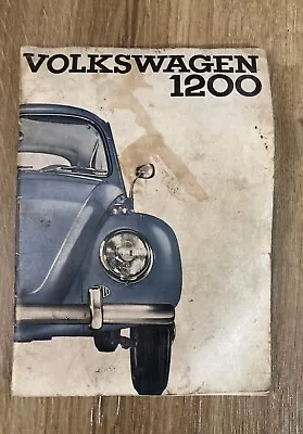 Vintage Original 1964 Vintage Volkswagen Bug Beetle 1200 Owners Manual • $29.95